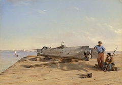 Submarine Torpedo Boat H.L. Hunley, Dec. 6, 1863 by Conrad Wise Chapman