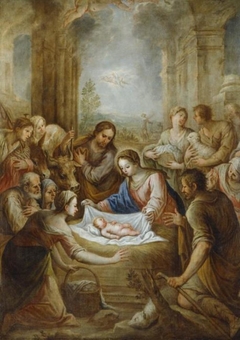 The Adoration of the Shepherds by Antonio van de Pere