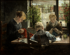 The Busy Family by Fritz von Uhde