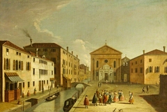 The Church of San Giuseppe, Venice by attributed to Giovanni Battista Cimaroli