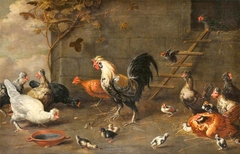 The Cock and the Jewel by manner of Melchior de Hondecoeter