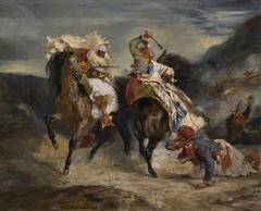 The Combat of the Giaour and Hassan by Eugène Delacroix