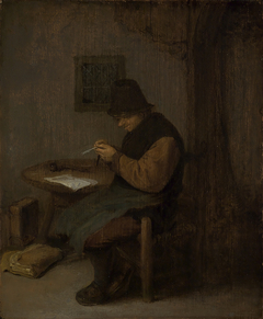 The Feather-cutter by Adriaen van Ostade