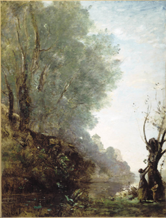 The happy island by Jean-Baptiste-Camille Corot