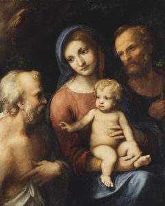 The Holy Family with Saint Jerome by Antonio da Correggio