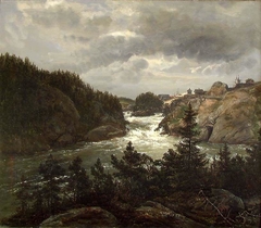 The Lower Falls at Trollhättan by Johan Christian Dahl