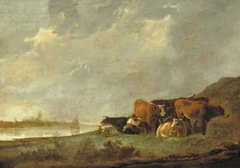 The Milkmaid Near the River Bank of the Oude Maas by Aelbert Cuyp