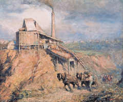 The old stone crusher (The quarry) by Frederick McCubbin