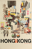 The Orient is Hong Kong : British Crown Colony (Pottinger Street) by Dong Kingman