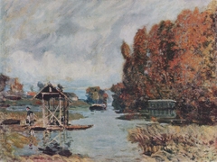 The Washerwomen in Bougival by Alfred Sisley