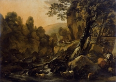 The Waterfall by Nicolaes Pieterszoon Berchem