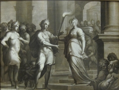 Theagenes Takes the Torch back from the Hands of Chariclea by Ambroise Dubois