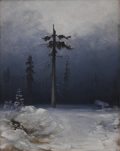 Tree in a Wintry Forest by Peder Balke