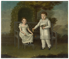 Two Children of the Kuenzer Family by Wendelin Moosbrugger