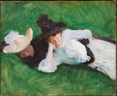 Two Girls on a Lawn by John Singer Sargent