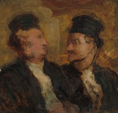 Two Lawyers by Honoré Daumier