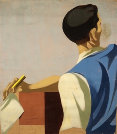 Untitled (detail of figure: historic survey panel, mural study, Cultural Activities of the WPA, WPA Building, New York World's Fair, 1939) by Anton Refregier