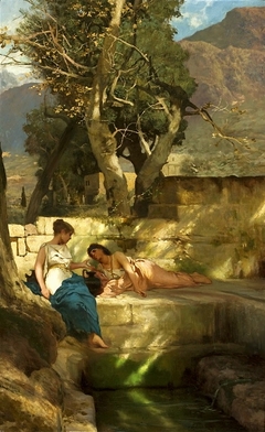 At the spring - Roman bucolic by Henryk Siemiradzki