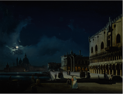 Venice, View of the Molo looking West towards La Salute by Ippolito Caffi