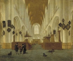 View inside the Saint Bavo Church in Haarlem by Isaak van Nickelen