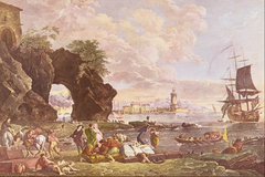 View of Posillipo near Naples by Claude-Joseph Vernet