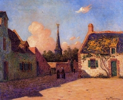 Village Plaza by Ferdinand du Puigaudeau