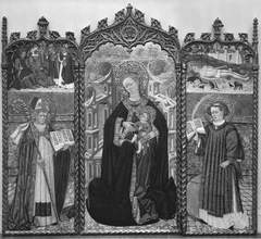 Virgin and Child Enthroned with Saints Valerius and Vincent by Bonanat Zaortiga the Elder