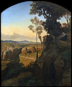 Vue des carrières de la Cervara by Édouard Bertin