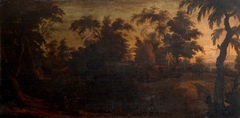 Wooded Landscape with Ruins by Anonymous