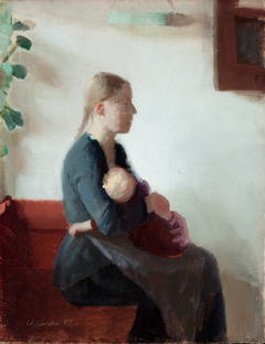 Young mother with her child by Anna Ancher