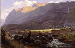 A Farm in Lærdal by Johan Christian Dahl