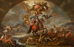 A Glorification of Prince Eugene (1663-1736) of Savoy's Victories over the Turks in Hungary and at Zenta and Belgrade in 1697 by Paolo de Matteis