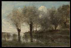 A Pond in Picardy by Jean-Baptiste-Camille Corot