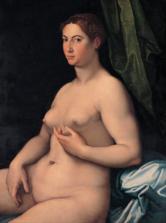 A seated female by Girolamo Siciolante da Sermoneta