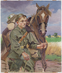 A Soldier with a Horse by Wojciech Kossak