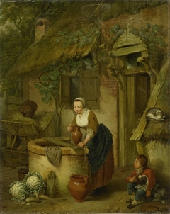 A Woman at a Well by Jacobus Johannes Lauwers