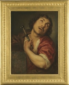 A Young Man Stabbing Himself by Anonymous