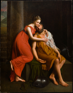 A Young Woman from Thebes Tending Her Wounded Father by Antoinette Béfort