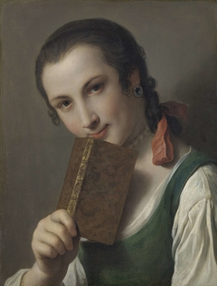 A Young Woman with a Book by Pietro Rotari