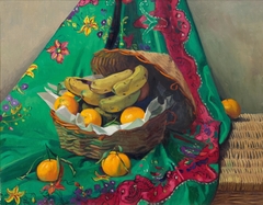 Basket of tangerines and bananas by Félix Vallotton