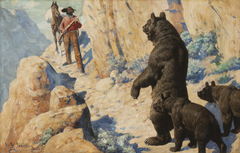 Bears in the Path (Surprise) by William Robinson Leigh