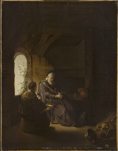 Blind Tobit and His Wife by Rembrandt