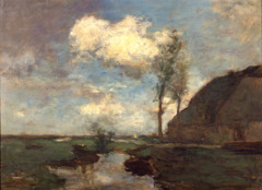 Boerderij in het polderland by Johan Hendrik Weissenbruch