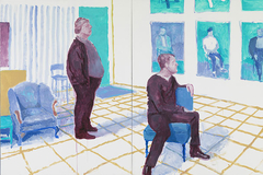 Brad and Gary Looking by David Hockney