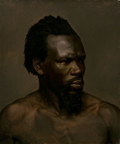 Bust portrait of a black man by Nils Blommér