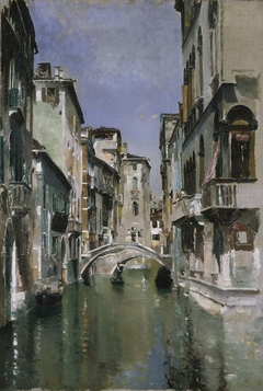 Canal in Venice, San Trovaso Quarter by Robert Frederick Blum