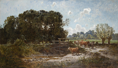 Cattle on the Pasture by Józef Szermentowski