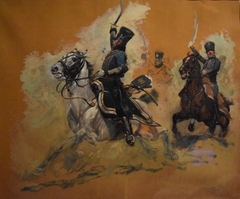 Charge de hussards du 1e Empire by Édouard Detaille