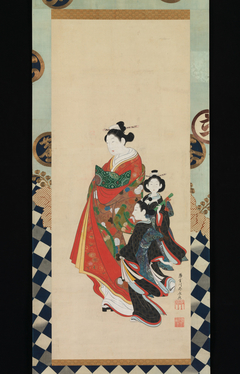 Courtesan and Attendants by Miyagawa Shunsui