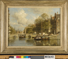 De Kloveniersburgwal in Amsterdam by Johannes Christiaan Karel Klinkenberg